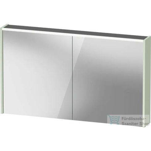Duravit D-CODE 120x70 cm-es 2 ajtós tükrös szekrény világítással, dugaljjal, matt halványzöld DC71080HHHH0000