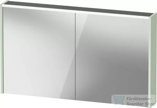 Duravit D-CODE 120x70 cm-es 2 ajtós tükrös szekrény világítással, dugaljjal, matt halványzöld DC71080HHHH0000