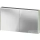 Duravit D-CODE 120x70 cm-es 2 ajtós tükrös szekrény világítással, dugaljjal, matt halványzöld DC71080HHHH0000