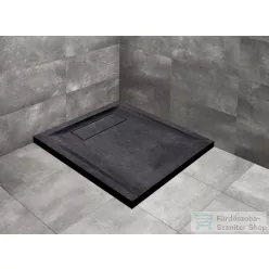   Radaway Doris C 80x80 műmárvány zuhanytálca, fekete DC8080-54