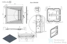 Radaway Doris C 90x90 műmárvány zuhanytálca, betonszürke DC9090-52