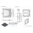 Radaway Doris C 90x90 műmárvány zuhanytálca, fekete DC9090-54