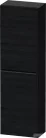 Duravit D-NEO 132x40x24 cm-es 1 ajtós félmagas szekrény fekete fogantyúval, matt fekete tölgy DE011801616