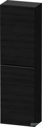 Duravit D-NEO 132x40x24 cm-es 1 ajtós félmagas szekrény fekete fogantyúval, matt fekete tölgy DE011801616