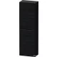 Duravit D-NEO 132x40x24 cm-es 1 ajtós félmagas szekrény fekete fogantyúval, matt fekete tölgy DE011801616
