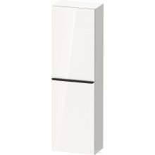   Duravit D-NEO 132x40x24 cm-es 1 ajtós félmagas szekrény fekete fogantyúval, fényes fehér DE011802222