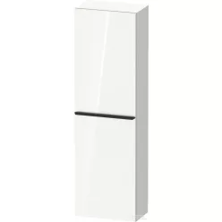   Duravit D-NEO 132x40x24 cm-es 1 ajtós félmagas szekrény fekete fogantyúval, fényes fehér DE011802222