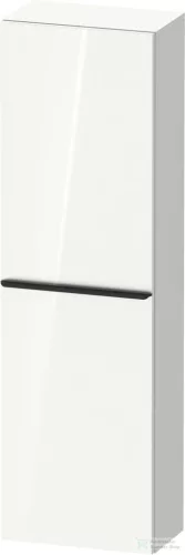 Duravit D-NEO 132x40x24 cm-es 1 ajtós félmagas szekrény fekete fogantyúval, fényes fehér DE011802222