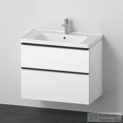   Duravit D-NEO 80x48 cm-es, 2 fiókos alsószekrény-1 csaplyukas mosdó kombináció, csaptelep nélkül, matt fehér DE012101818