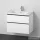 Duravit D-NEO 80x48 cm-es, 2 fiókos alsószekrény-1 csaplyukas mosdó kombináció, csaptelep nélkül, matt fehér DE012101818