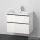 Duravit D-NEO 80x48 cm-es, 2 fiókos alsószekrény-1 csaplyukas mosdó kombináció, csaptelep nélkül, fényes fehér DE012102222