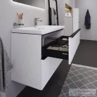 Duravit D-NEO 100x48 cm-es, 2 fiókos alsószekrény-1 csaplyukas mosdó kombináció, csaptelep nélkül, matt fehér DE012201818
