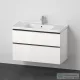 Duravit D-NEO 100x48 cm-es, 2 fiókos alsószekrény-1 csaplyukas mosdó kombináció, csaptelep nélkül, fényes fehér DE012202222