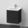 Duravit D-NEO 60x48 cm-es, 2 fiókos alsószekrény-1 csaplyukas mosdó kombináció, csaptelep nélkül, matt fekete tölgy DE0147016160000