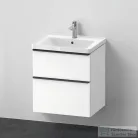 Duravit D-NEO 60x48 cm-es, 2 fiókos alsószekrény-1 csaplyukas mosdó kombináció, csaptelep nélkül, matt fehér DE0147018180000