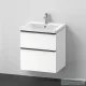 Duravit D-NEO 60x48 cm-es, 2 fiókos alsószekrény-1 csaplyukas mosdó kombináció, csaptelep nélkül, matt fehér DE0147018180000
