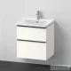 Duravit D-NEO 60x48 cm-es, 2 fiókos alsószekrény-1 csaplyukas mosdó kombináció, csaptelep nélkül, fényes fehér DE0147022220000
