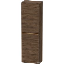   Duravit D-NEO 132x40x24 cm-es 1 ajtós félmagas szekrény csiszolt bronz színű fogantyúval, balos, sötét dió DE1318L04210000