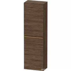   Duravit D-NEO 132x40x24 cm-es 1 ajtós félmagas szekrény csiszolt bronz színű fogantyúval, balos, sötét dió DE1318L04210000