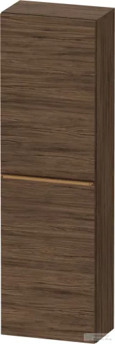 Duravit D-NEO 132x40x24 cm-es 1 ajtós félmagas szekrény csiszolt bronz színű fogantyúval, balos, sötét dió DE1318L04210000