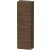 Duravit D-NEO 132x40x24 cm-es 1 ajtós félmagas szekrény csiszolt bronz színű fogantyúval, balos, sötét dió DE1318L04210000