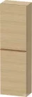 Duravit D-NEO 132x40x24 cm-es 1 ajtós félmagas szekrény csiszolt bronz színű fogantyúval, balos, natúr tölgy DE1318L04300000