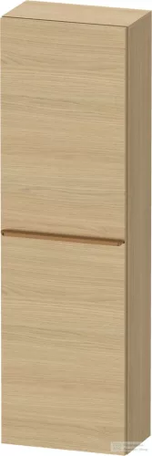 Duravit D-NEO 132x40x24 cm-es 1 ajtós félmagas szekrény csiszolt bronz színű fogantyúval, balos, natúr tölgy DE1318L04300000