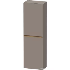   Duravit D-NEO 132x40x24 cm-es 1 ajtós félmagas szekrény csiszolt bronz színű fogantyúval, balos, matt bazalt DE1318L04430000