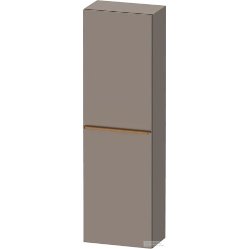 Duravit D-NEO 132x40x24 cm-es 1 ajtós félmagas szekrény csiszolt bronz színű fogantyúval, balos, matt bazalt DE1318L04430000