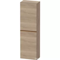   Duravit D-NEO 132x40x24 cm-es 1 ajtós félmagas szekrény csiszolt bronz színű fogantyúval, balos, márványos tölgy DE1318L04550000