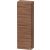 Duravit D-NEO 132x40x24 cm-es 1 ajtós félmagas szekrény csiszolt bronz színű fogantyúval, balos, matt dió DE1318L04790000
