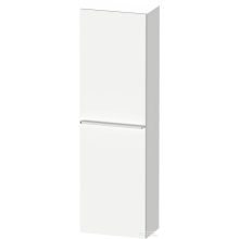   Duravit D-NEO 132x40x24 cm-es 1 ajtós félmagas szekrény króm fogantyúval, balos, matt fehér DE1318L10180000