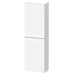   Duravit D-NEO 132x40x24 cm-es 1 ajtós félmagas szekrény króm fogantyúval, balos, matt fehér DE1318L10180000