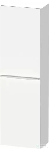 Duravit D-NEO 132x40x24 cm-es 1 ajtós félmagas szekrény króm fogantyúval, balos, matt fehér DE1318L10180000