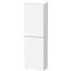 Duravit D-NEO 132x40x24 cm-es 1 ajtós félmagas szekrény króm fogantyúval, balos, matt fehér DE1318L10180000