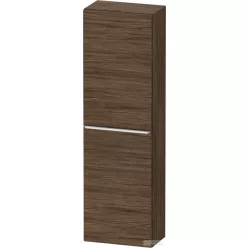   Duravit D-NEO 132x40x24 cm-es 1 ajtós félmagas szekrény króm fogantyúval, balos, sötét dió DE1318L10210000