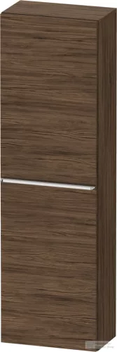 Duravit D-NEO 132x40x24 cm-es 1 ajtós félmagas szekrény króm fogantyúval, balos, sötét dió DE1318L10210000