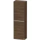 Duravit D-NEO 132x40x24 cm-es 1 ajtós félmagas szekrény króm fogantyúval, balos, sötét dió DE1318L10210000