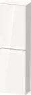 Duravit D-NEO 132x40x24 cm-es 1 ajtós félmagas szekrény króm fogantyúval, balos, fényes fehér DE1318L10220000