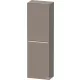 Duravit D-NEO 132x40x24 cm-es 1 ajtós félmagas szekrény króm fogantyúval, balos, matt bazalt DE1318L10430000