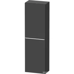  Duravit D-NEO 132x40x24 cm-es 1 ajtós félmagas szekrény króm fogantyúval, balos, matt grafit DE1318L10490000