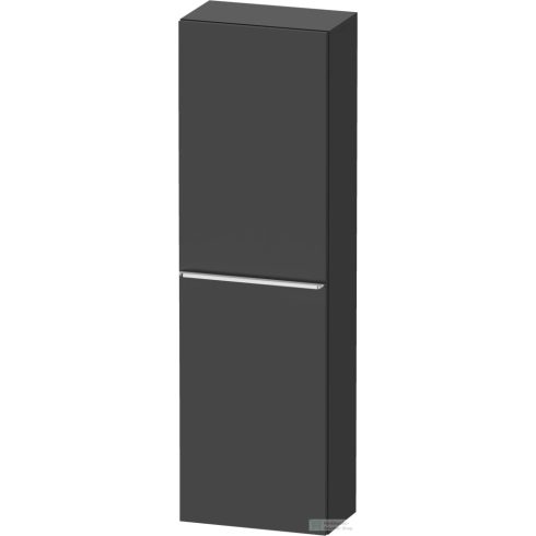 Duravit D-NEO 132x40x24 cm-es 1 ajtós félmagas szekrény króm fogantyúval, balos, matt grafit DE1318L10490000