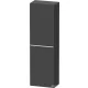Duravit D-NEO 132x40x24 cm-es 1 ajtós félmagas szekrény króm fogantyúval, balos, matt grafit DE1318L10490000