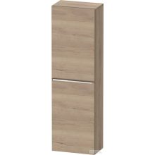   Duravit D-NEO 132x40x24 cm-es 1 ajtós félmagas szekrény króm fogantyúval, balos, márványos tölgy DE1318L10550000