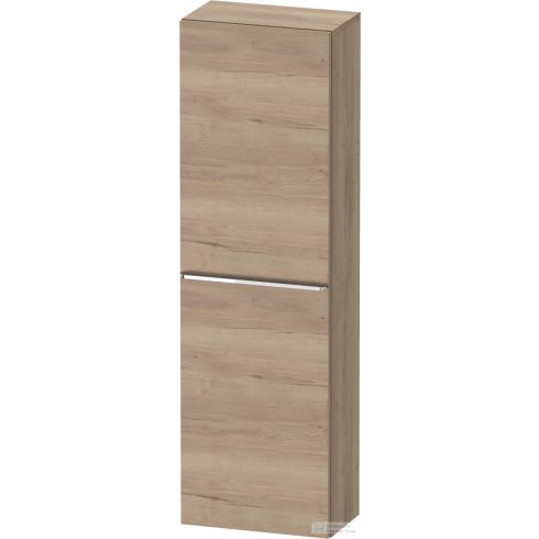Duravit D-NEO 132x40x24 cm-es 1 ajtós félmagas szekrény króm fogantyúval, balos, márványos tölgy DE1318L10550000