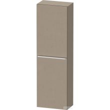   Duravit D-NEO 132x40x24 cm-es 1 ajtós félmagas szekrény króm fogantyúval, balos, matt len DE1318L10750000