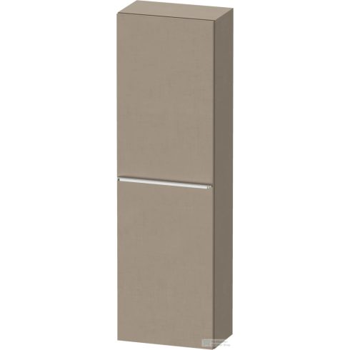 Duravit D-NEO 132x40x24 cm-es 1 ajtós félmagas szekrény króm fogantyúval, balos, matt len DE1318L10750000