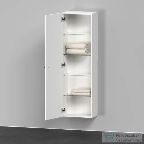 Duravit D-NEO félmagas szekrény, 40x132x24 cm balos ajtóval, White Matt Decor DE1318L1818