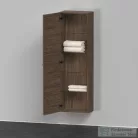 Duravit D-NEO félmagas szekrény, 40x132x24 cm balos ajtóval, Walnut Dark Decor DE1318L2121