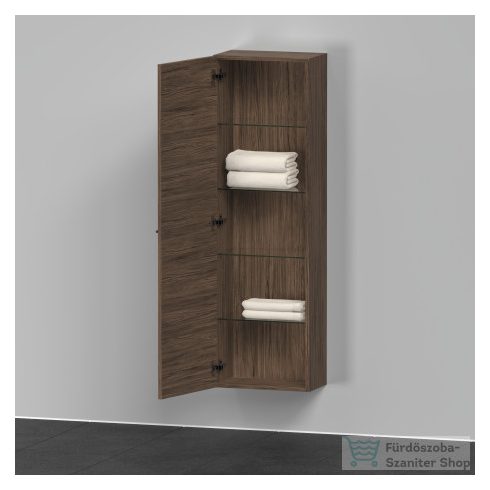 Duravit D-NEO félmagas szekrény, 40x132x24 cm balos ajtóval, Walnut Dark Decor DE1318L2121